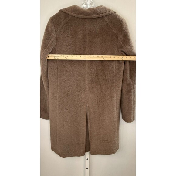 Cole Haan Women’s Wool Blend Coat 10 Brown Alpaca Blend Lined Mid Length Jacket - Picture 5 of 16